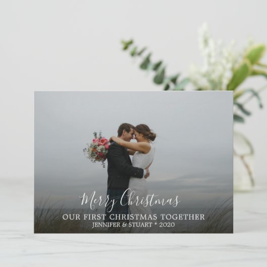 Erste Weihnachten zusammen Foto Frohe Weihnachten (Stehend Vorderseite)