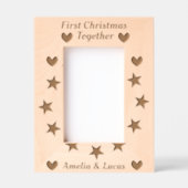 Erste Weihnachten zusammen Kalligrafie Geätzte Rahmen (Vorderseite)
