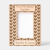 Erste Weihnachten zusammen Kalligrafie Geätzte Rahmen (Vorderseite)