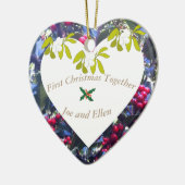 Erste Weihnachten zusammen Keepake Keramik Ornament (Links)