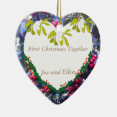 Erste Weihnachten zusammen Keepake Keramik Ornament (Rechts)