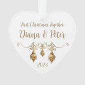 Erste Weihnachten zusammen - maßgeschneiderte Orna Ornament (Vorderseite)