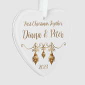 Erste Weihnachten zusammen - maßgeschneiderte Orna Ornament (Vorderseite)