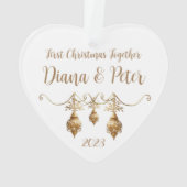 Erste Weihnachten zusammen - maßgeschneiderte Orna Ornament (Rückseite)
