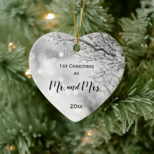 Erste Weihnachten zusammen mit Mr. und Mrs. Winter Keramik Ornament