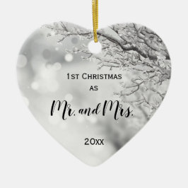 Erste Weihnachten zusammen mit Mr. und Mrs. Winter Keramik Ornament