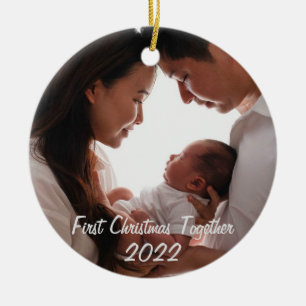 Erste Weihnachten zusammen mit Neugeborenen 2022 C Keramik Ornament