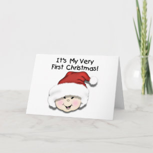 Erste Weihnachts-Asiatische Baby-Shirts und Gesche Feiertagskarte