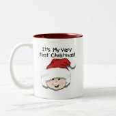 Erste Weihnachts-Asiatische Baby-Shirts und Gesche Zweifarbige Tasse (Links)