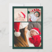 Erste Weihnachts-Babys Fotos Festlich Feiertagskarte (Rückseite)
