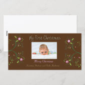 Erste Weihnachts-Fotokarte Feiertagskarte (Vorne/Hinten)