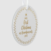 Erste Weihnachts-Großeltern-Foto Ornament (Vorderseite)