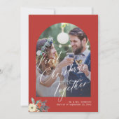 Erste Weihnachts handgeschriebene Hochzeitsschrift Feiertagskarte (Vorderseite)