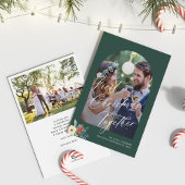 Erste Weihnachts handgeschriebene Hochzeitsschrift Feiertagskarte