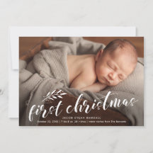 Erste Weihnachts-Handschrift Baby-Foto