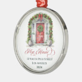 Erste Weihnachts Mit Monogramm neue Zuhause Ornament Aus Metall (Links)