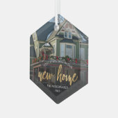 Erste Weihnachts-Neuerscheinung Zuhause Gold Scrip Ornament Aus Glas (Vorderseite Links)