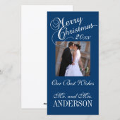 Erste Weihnachts-Newlywings-Fotokarten Feiertagskarte (Vorne/Hinten)