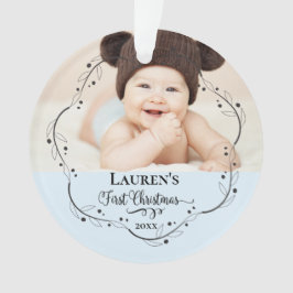 Erste Weihnachts-Niedlich-Baby-Foto Ornament