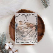 Erste Weihnachts Verheiratet Bow Foto Weihnachten