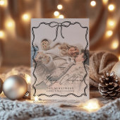 Erste Weihnachts Verheiratet Bow Foto Weihnachten