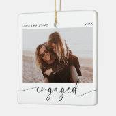 Erste Weihnachts-Verlobt-Keepake Keramikornament (Links)