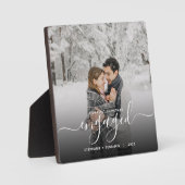 Erste Weihnachts Verlobte benutzerdefinierte Foto Fotoplatte (Vorderseite)