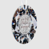 Erste Weihnachts Verlobte Diamond Foto Personalisi Ornament (Vorderseite)