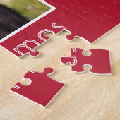 Erste Weihnachts Welpe Foto Foliage Red Puzzle (Seite)