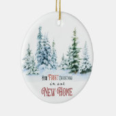 Erste Weihnachts-Zuhause Keramik Ornament (Rechts)