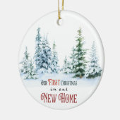 Erste Weihnachts-Zuhause Keramik Ornament (Links)