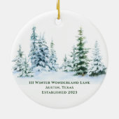 Erste Weihnachts-Zuhause Keramik Ornament (Hinten)