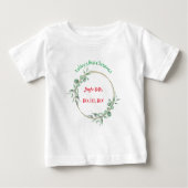 Erste Weihnachtsbaby Top. Anpassbarer Text. Baby T-shirt (Vorderseite)