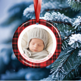 Erste Weihnachtsdekoration 2025 für Baby mit Foto Ornament