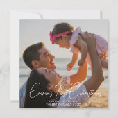 Erste Weihnachtsfamilie Grußkarte Feiertagskarte (Vorderseite)