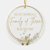 Erste Weihnachtsfamilie von drei Ornamenten Keramik Ornament (Vorne)