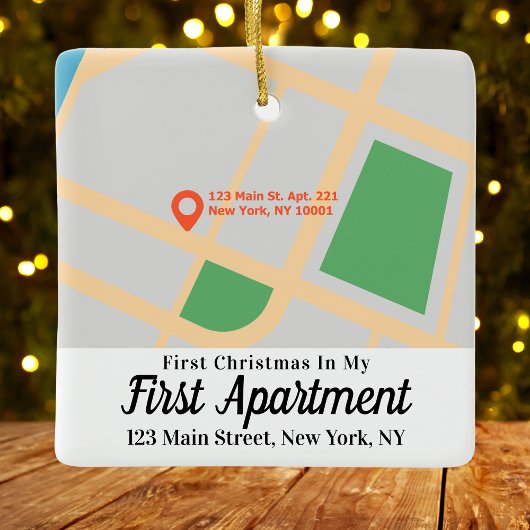 Erste Weihnachtsfeier 1. Apartment Adresse Custom  Keramikornament