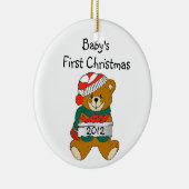 Erste Weihnachtsfeier 2012 Keramik Ornament (Rechts)