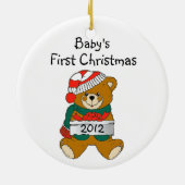 Erste Weihnachtsfeier 2012 Keramik Ornament (Hinten)