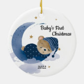 Erste Weihnachtsfeier 2022 Keramik Ornament (Hinten)
