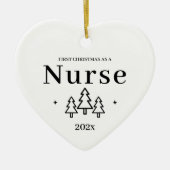 Erste Weihnachtsfeier 2024 Keramik Ornament (Vorne)