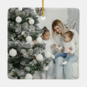 Erste Weihnachtsfeier Adoptiert Keramik Ornament (Rückseite)