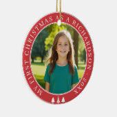 Erste Weihnachtsfeier-Adoption Keramik Ornament (Rechts)