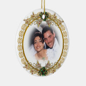 Erste Weihnachtsfeier als Ehemann und Ehefrau Keramikornament (Rechts)