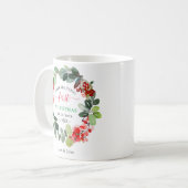 Erste Weihnachtsfeier als Elternurlaub nach Maß Kaffeetasse (Vorderseite Links)