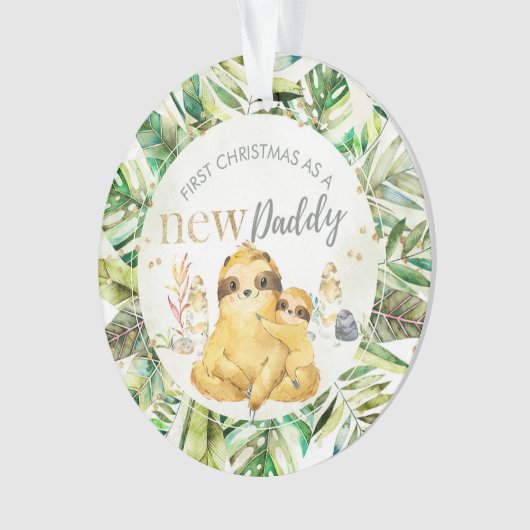 Erste Weihnachtsfeier als neuer Daddy Ornament (Vorderseite)