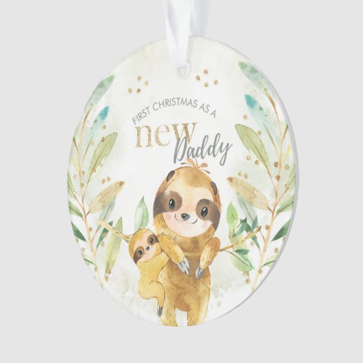 Erste Weihnachtsfeier als neuer Daddy Ornament (Vorderseite)
