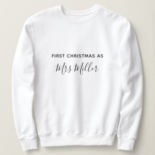 Erste Weihnachtsfeier als Personalisierter Nachnam Sweatshirt