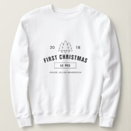 Erste Weihnachtsfeier als Personalisierter Nachnam Sweatshirt
