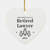 Erste Weihnachtsfeier als "Rent-Anwalt" Keramik Ornament (Hinten)